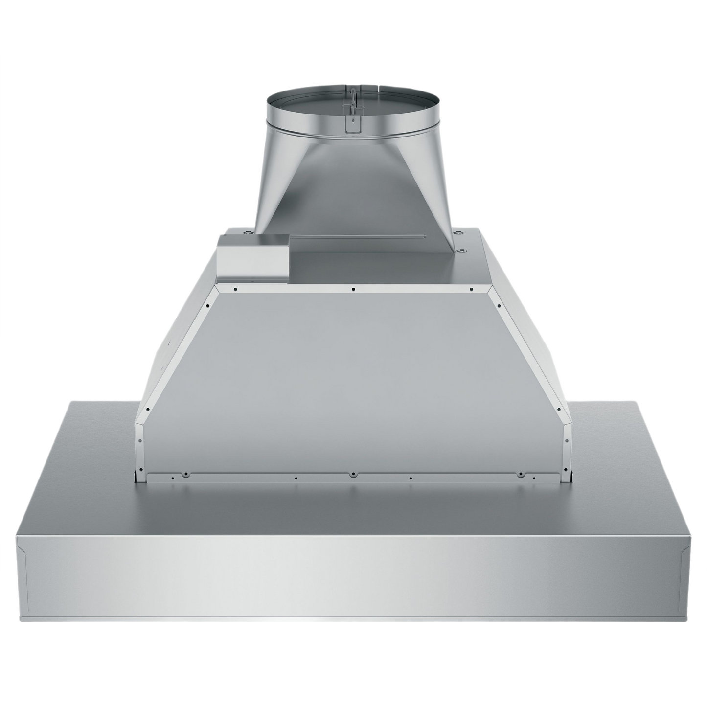 Stainless steel custom hood insert with top vent venting, designed for range hoods in kitchen appliances collection