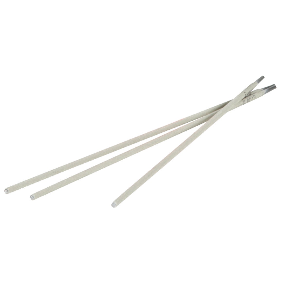 Three mild steel welding electrodes with a light coating for general purpose metalwork and home improvement tasks