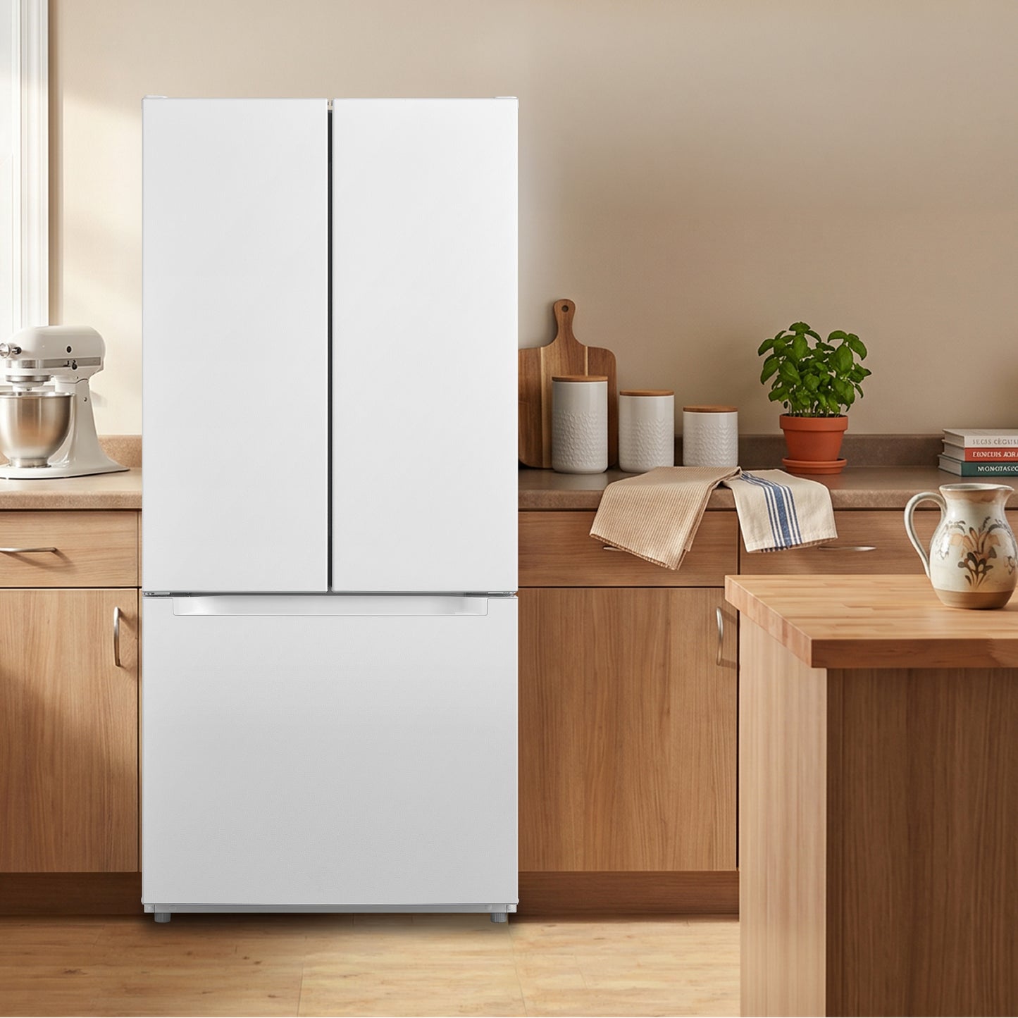 Element Electronics 18.4 cu. ft. French Door Refrigerator - White, ENERGY STAR (ERFD19CGCW)