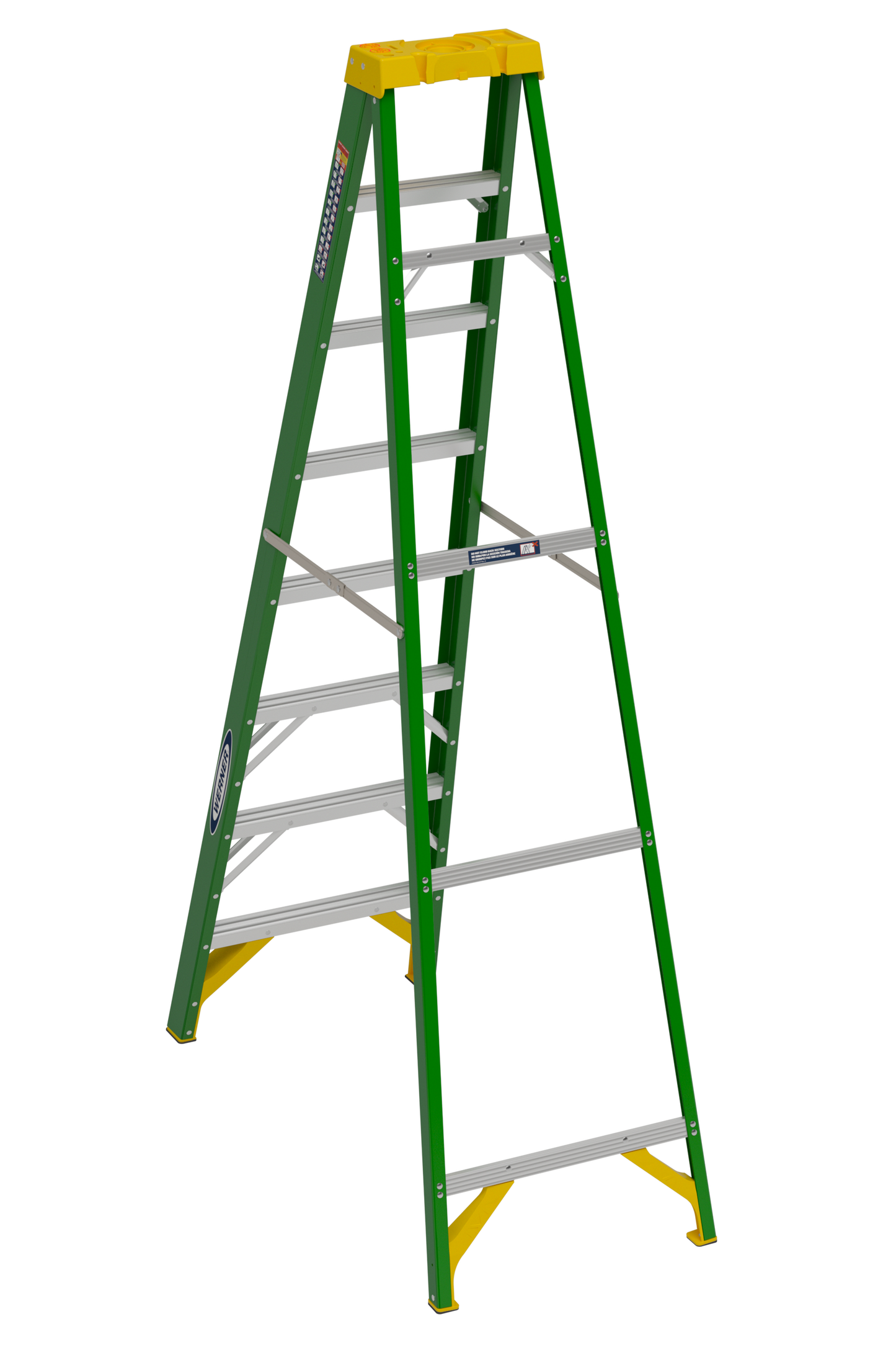 Werner 8 ft. Fiberglass Type II Step Ladder, 225 Lb. Capacity
