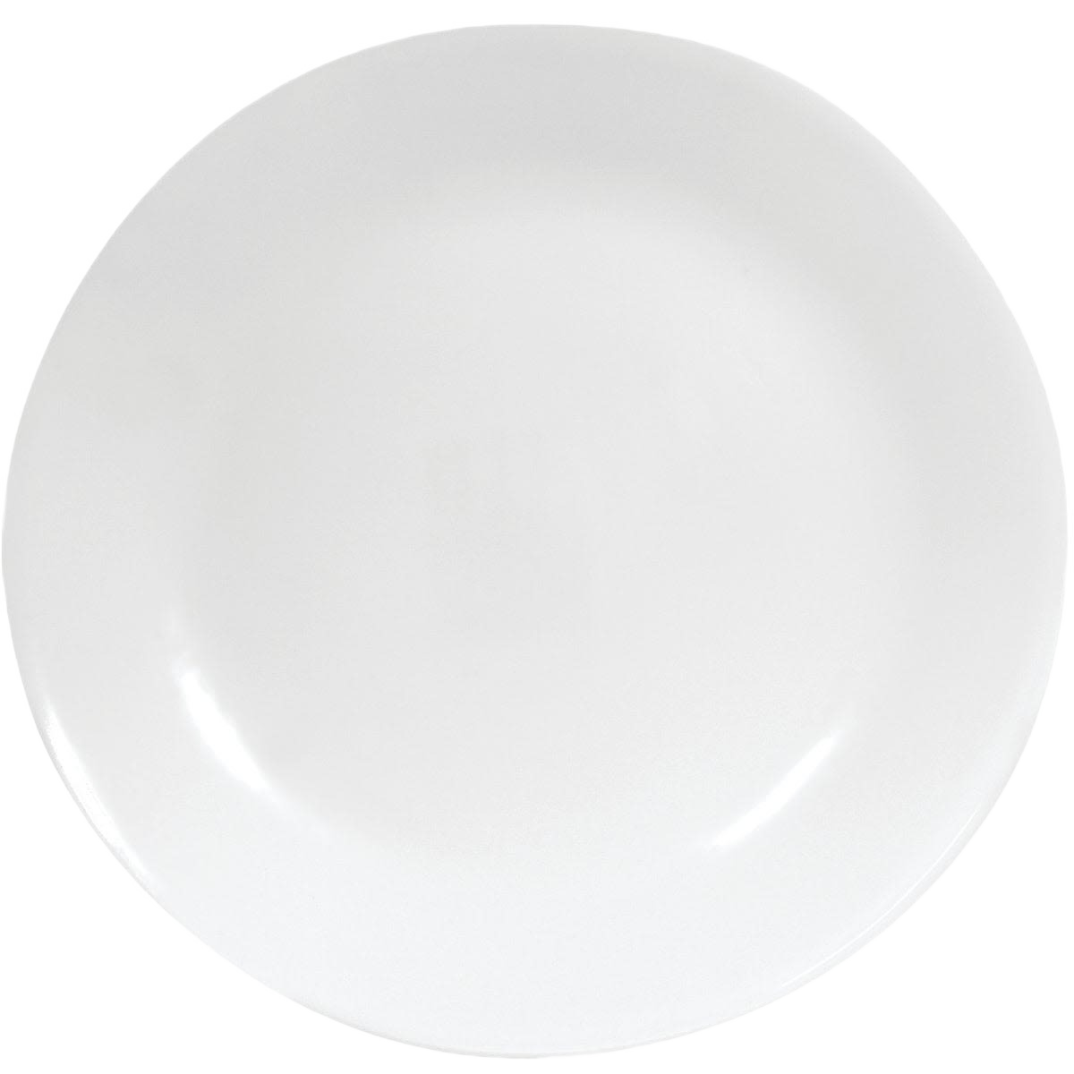 Simple white dinner plate from tableware collection suitable for everyday use in kitchen and dining settings under $50