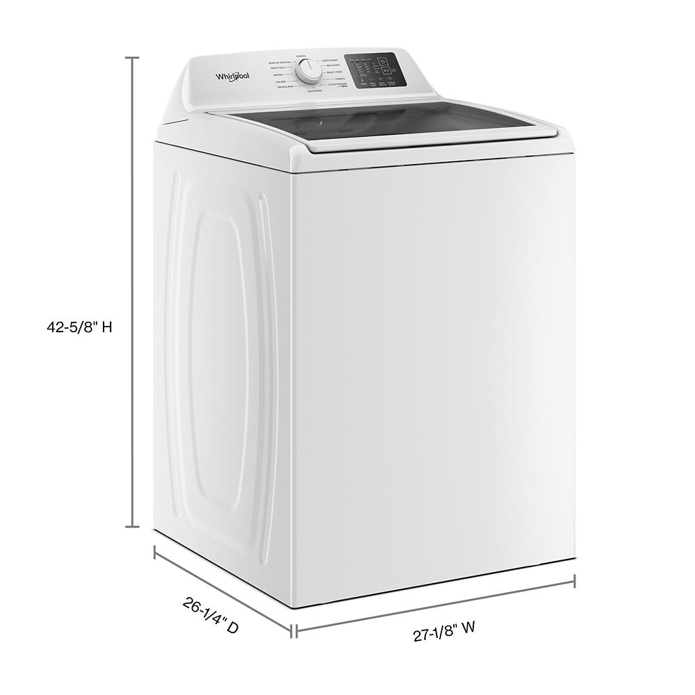 4.3 Cu. Ft. Whirlpool® Top Load Impeller Washer with Quick Wash Cycle and Soft Close Glass Lid