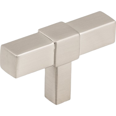Satin nickel T-shaped cabinet knob for furniture hardware and home improvement projects under $50 collection