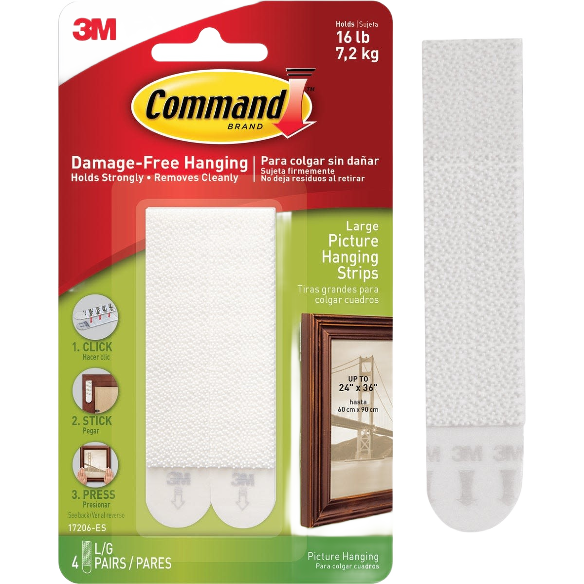 Large white interlocking picture hanging strips for wall decor and hardware, damage-free and strong hold under $50.