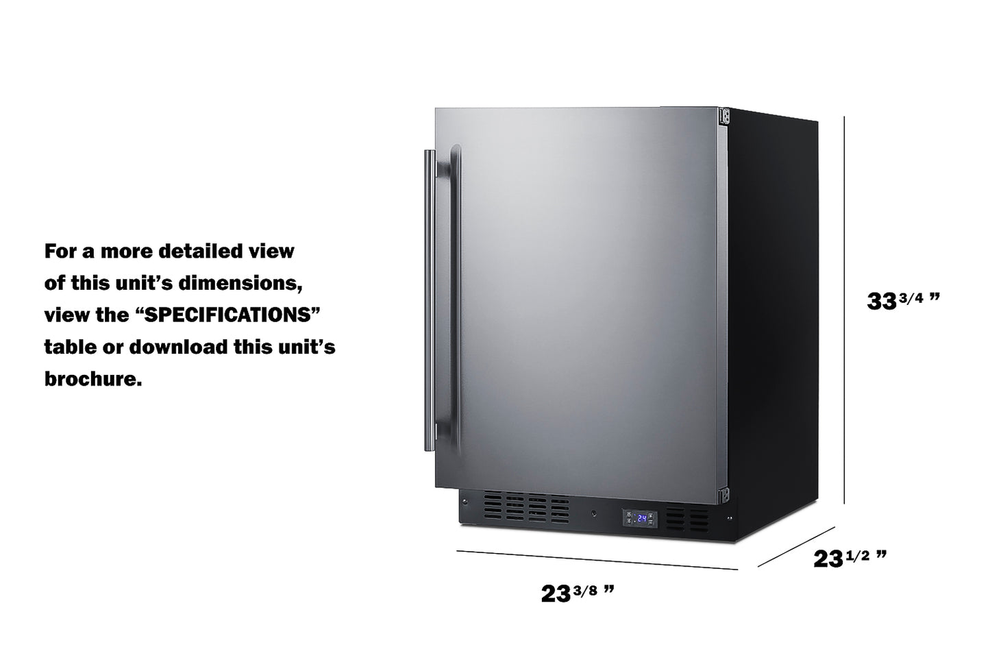 24" Wide Built-In All-Freezer With Icemaker