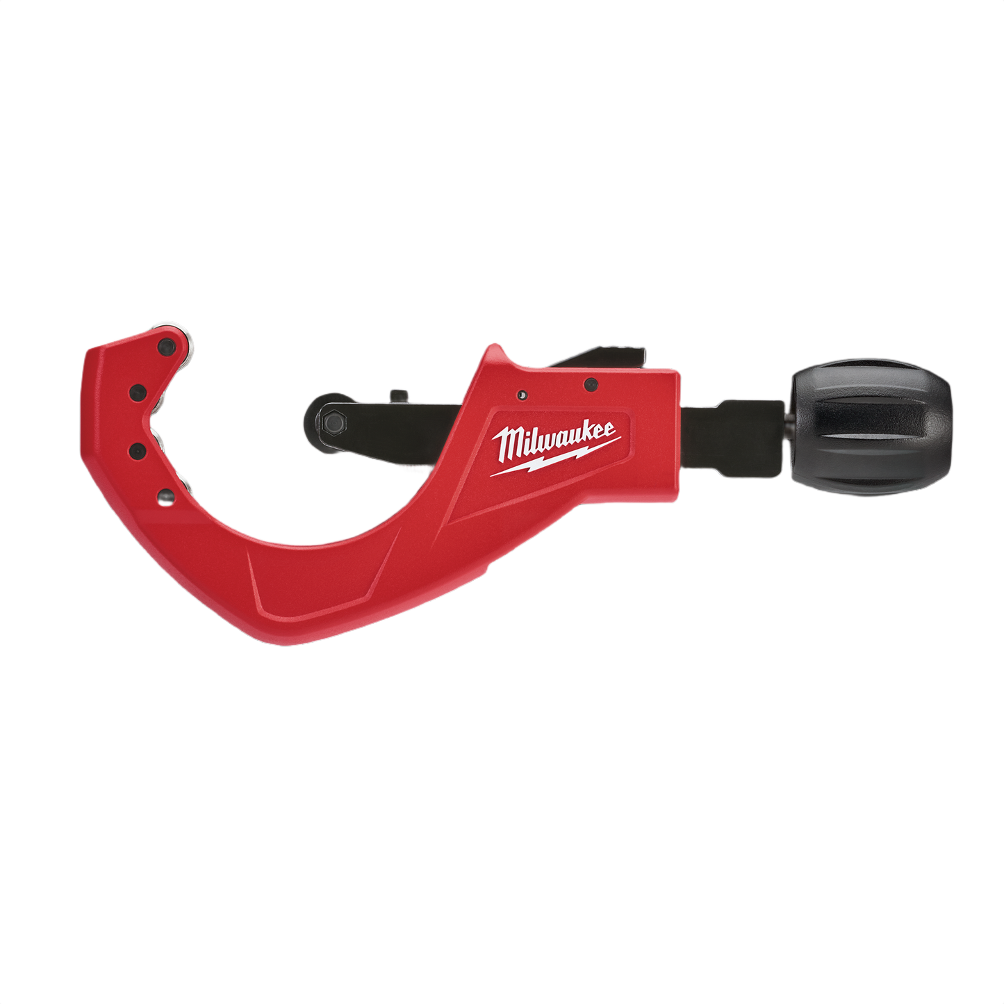Red quick adjust copper tubing cutter with black ergonomic knob for precise home improvement tasks and plumbing work.