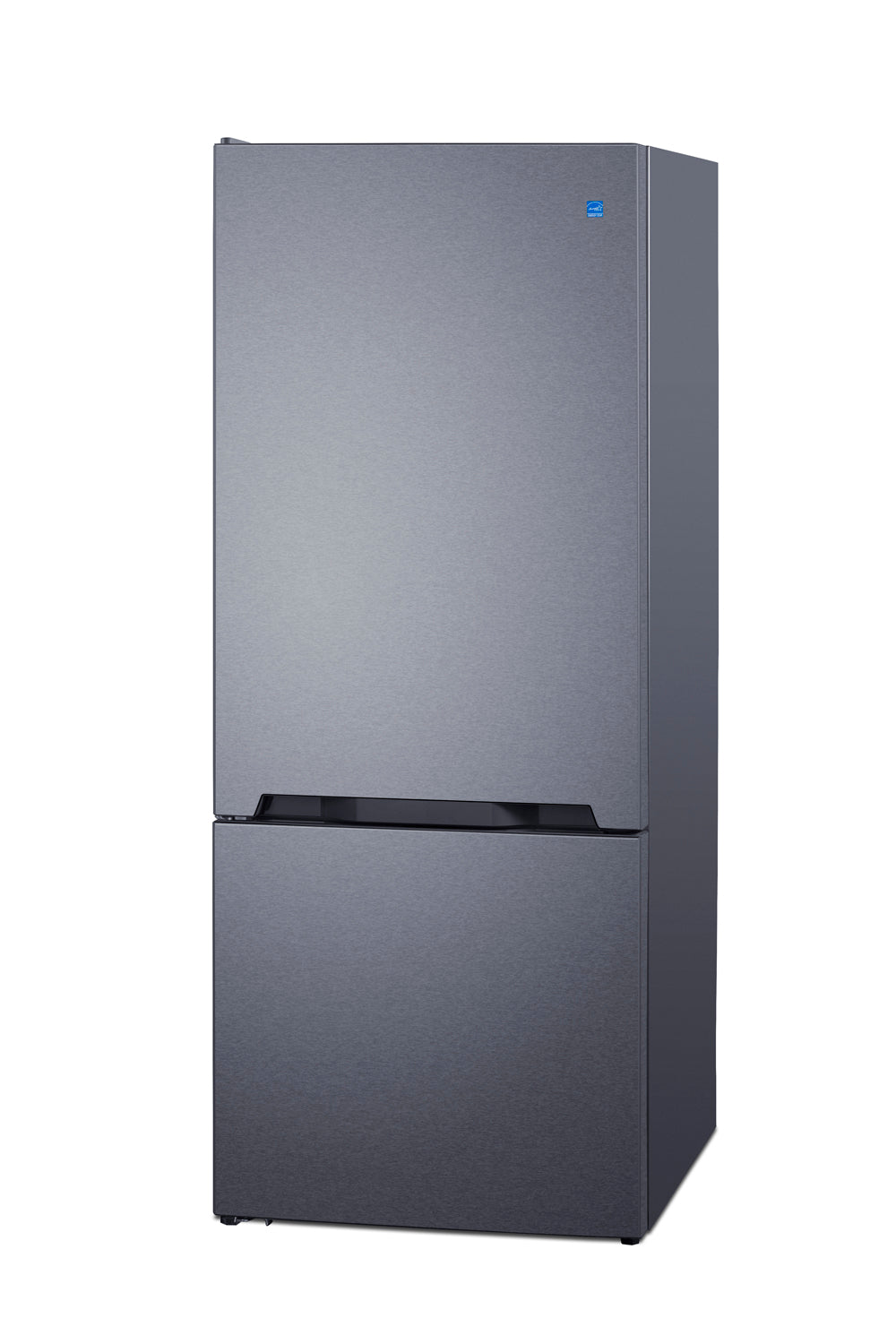 Sleek gray bottom freezer refrigerator with minimalist design in kitchen and home improvement appliances collection