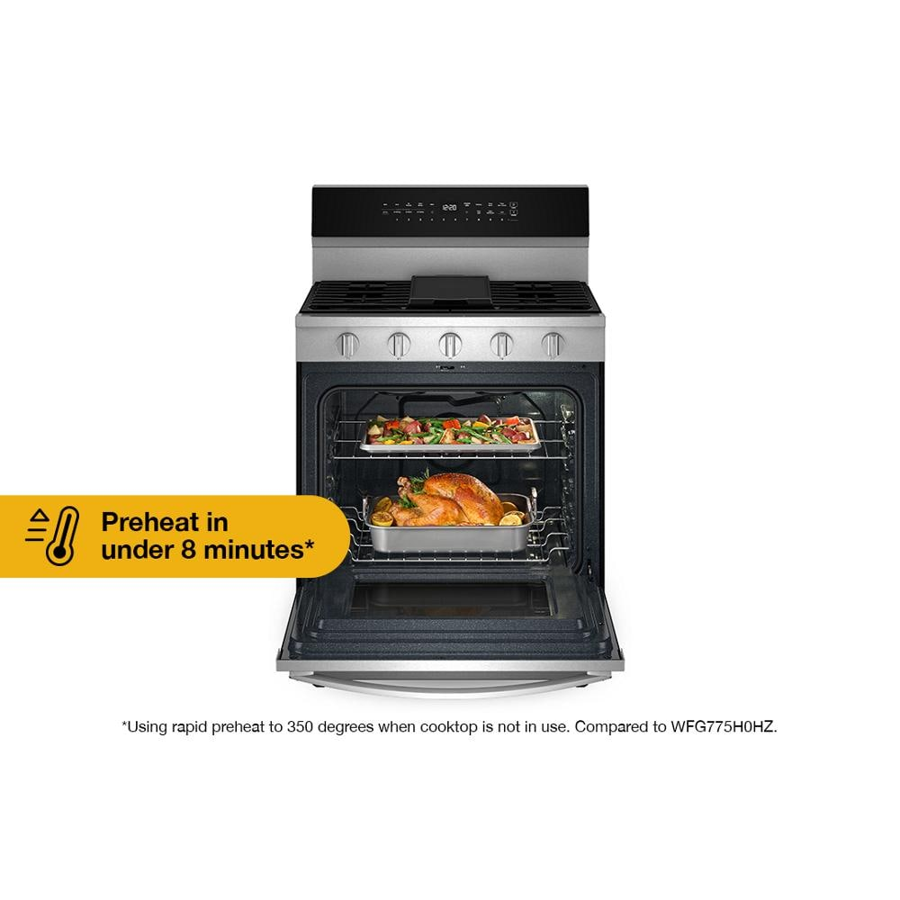 30-inch Gas Range with Air Cooking Technology, No Preheat Air Fry and Air Baking and Self Clean