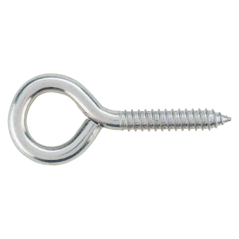 Zinc large screw eye with threaded shaft for home improvement, hardware, hooks, fasteners, and clips under $50 collection