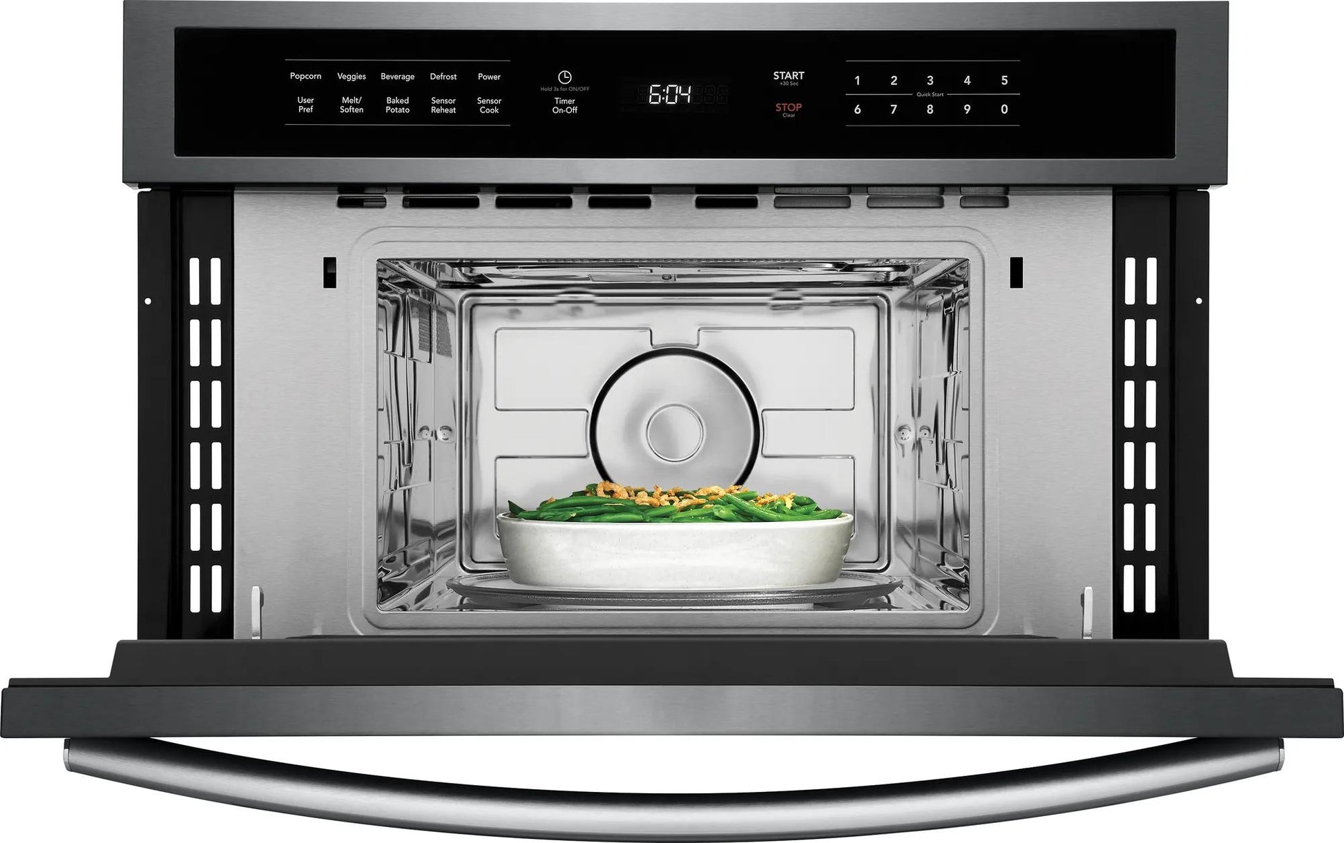 Built-in microwave from Kitchen & Kitchenware with drop-down door and sensor cooking for precise heating