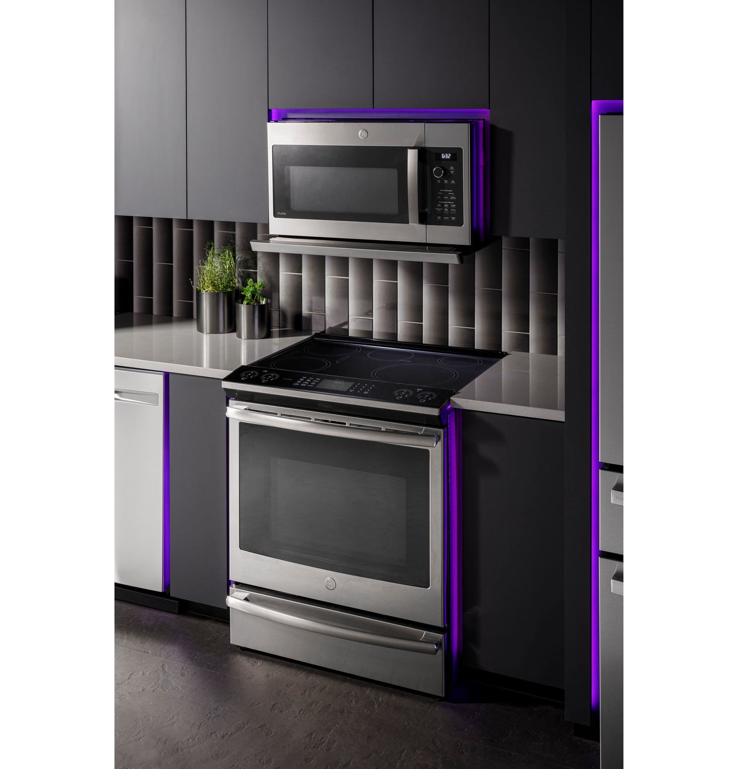 GE Profile™ 2.2 Cu. Ft. Over-the-Range Sensor Microwave Oven with Extendable Slide-Out Vent