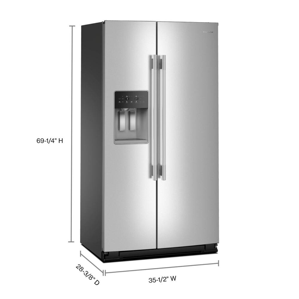 20.8 Cu. Ft. Counter-Depth Side-by-Side Refrigerator with Exterior Ice and Water Dispenser in PrintShield® Finish