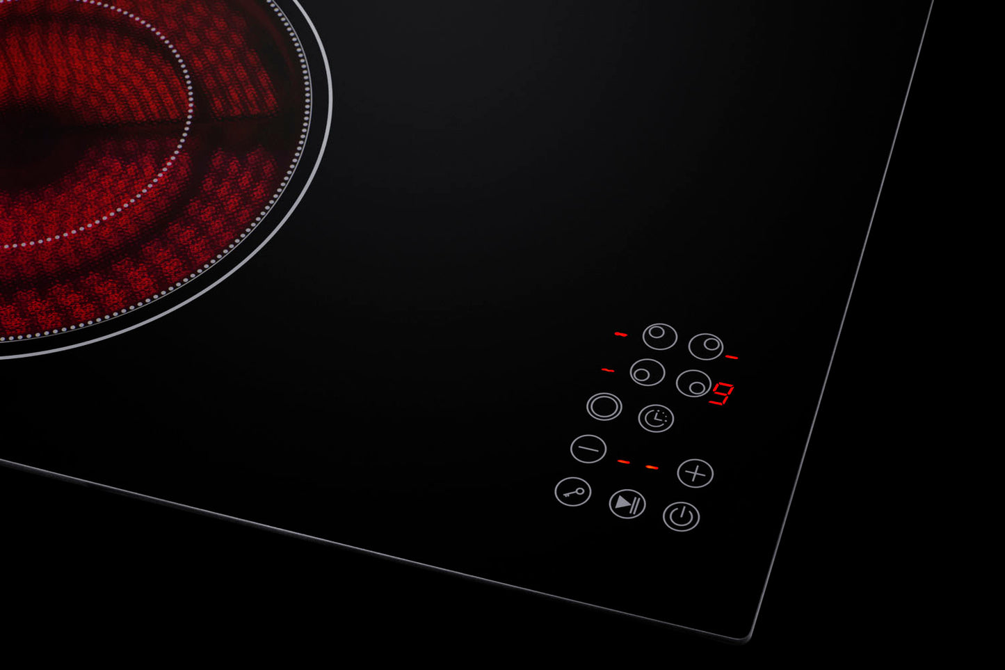 30" Wide 208-240V 4-Burner Radiant Cooktop