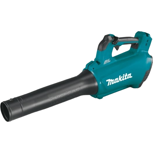 Cordless brushless blower in teal with ergonomic handle for outdoor cleaning and home improvement tasks