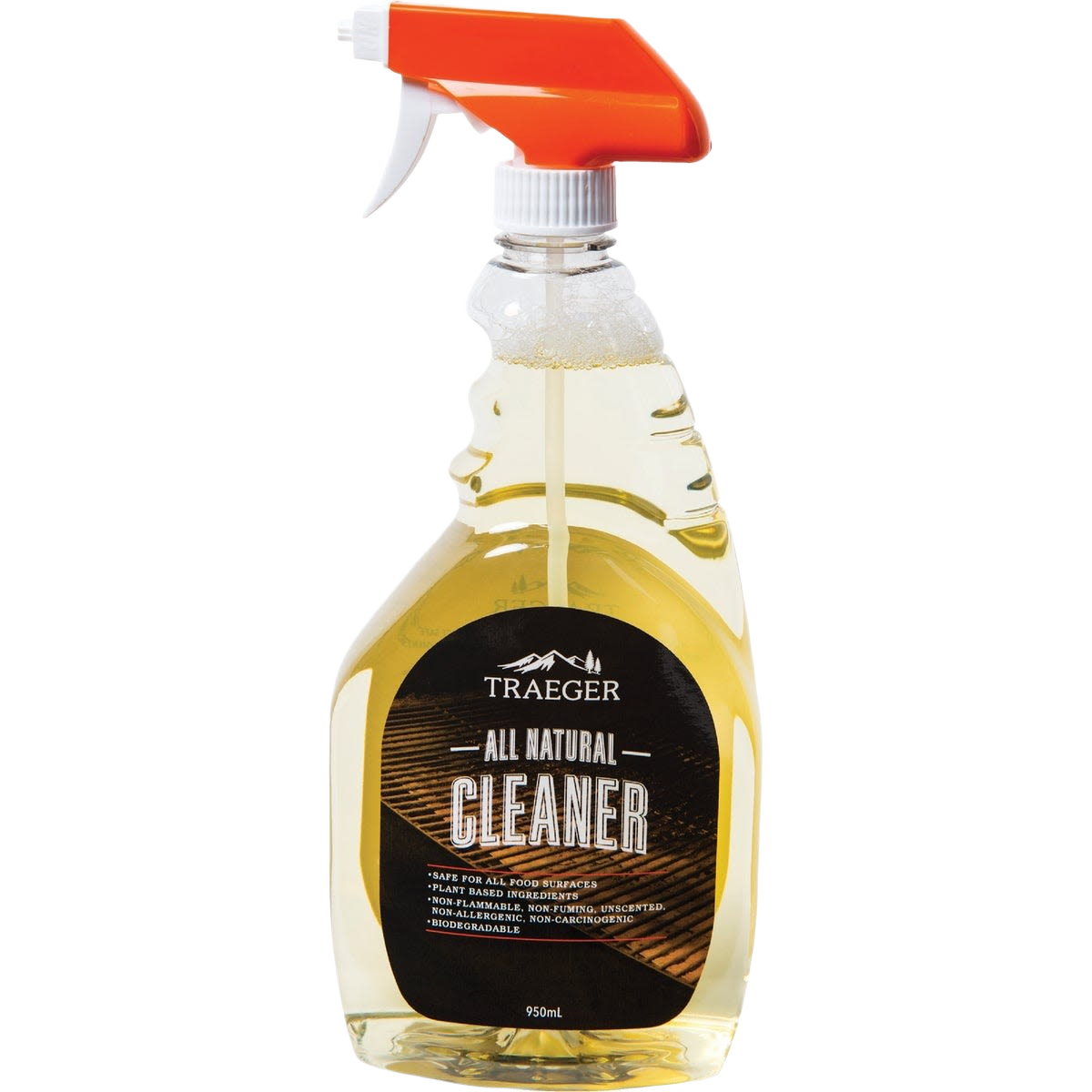Spray bottle of all natural grill cleaner with orange trigger, part of Grill Accessories and Outdoor Living collections under $50