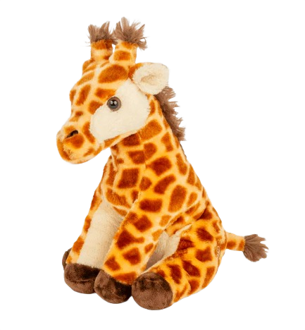 Soft giraffe plush toy with orange and brown spots in dolls and stuffed animals collection