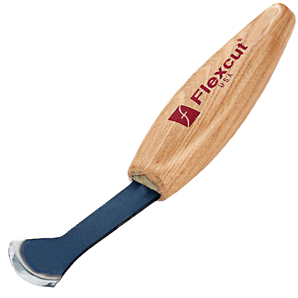 Woodworking carving knife with curved blade and wooden handle, part of carving and pyrography tools under $50 collection