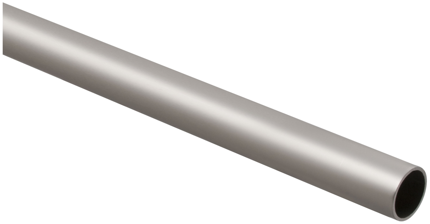 Satin nickel closet rod designed for durable closet organization and storage solutions under $100 category