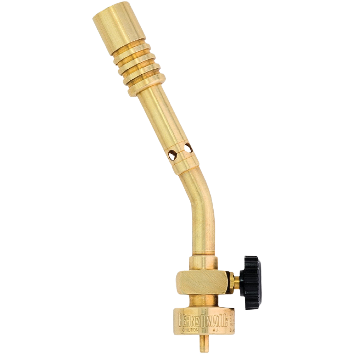 Brass high intensity torch head with adjustable valve knob for precision flame control in home improvement tasks