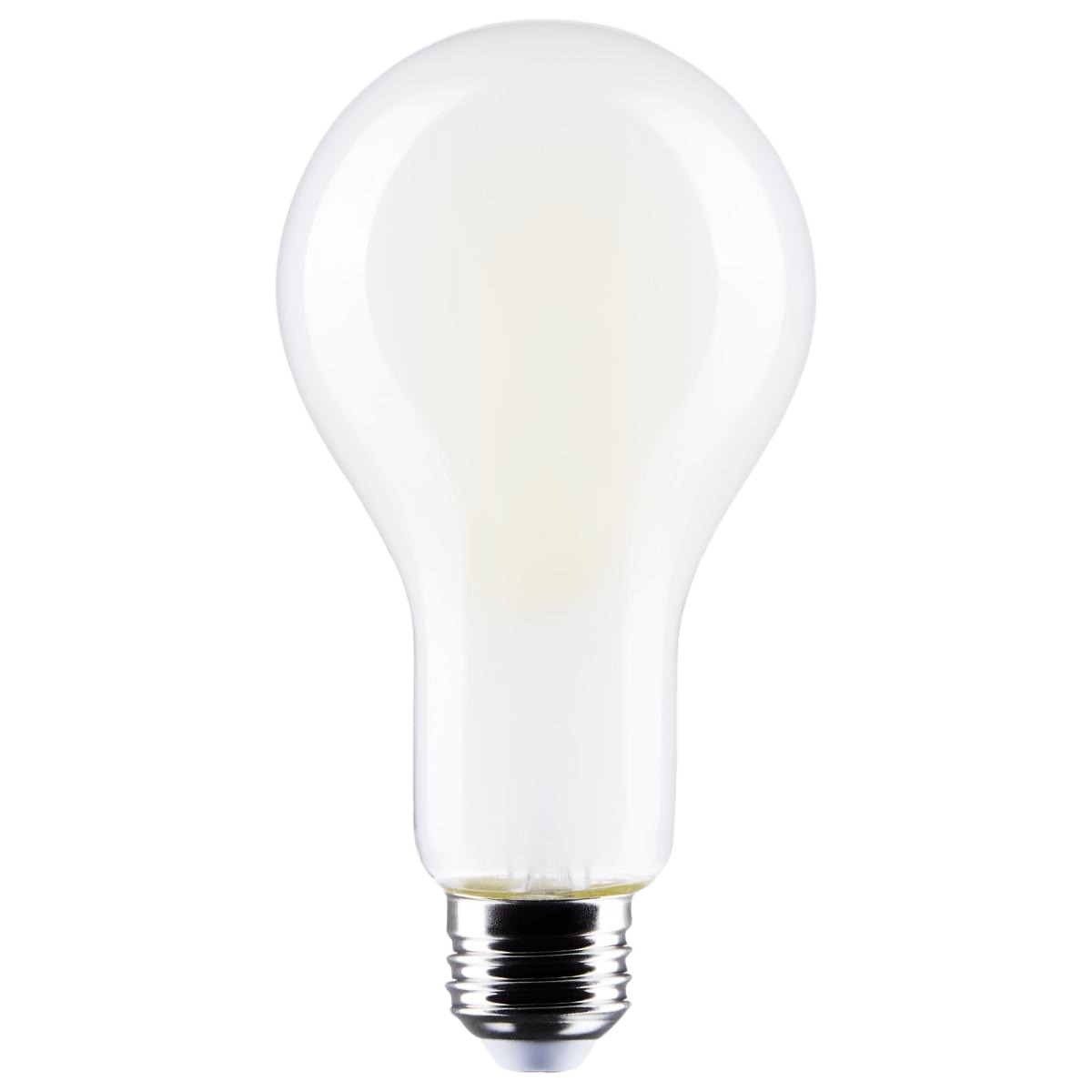 Frosted cool white LED light bulb with medium base, energy-efficient option for home and office lighting under $50 category