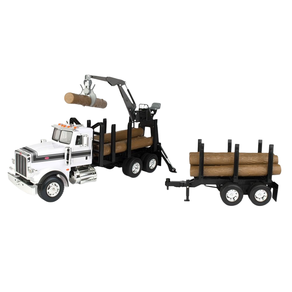 1/16 scale semi truck toy with detachable trailer and spring-loaded grapple hook for loading logs in Vehicles & Remote Controlled Toys