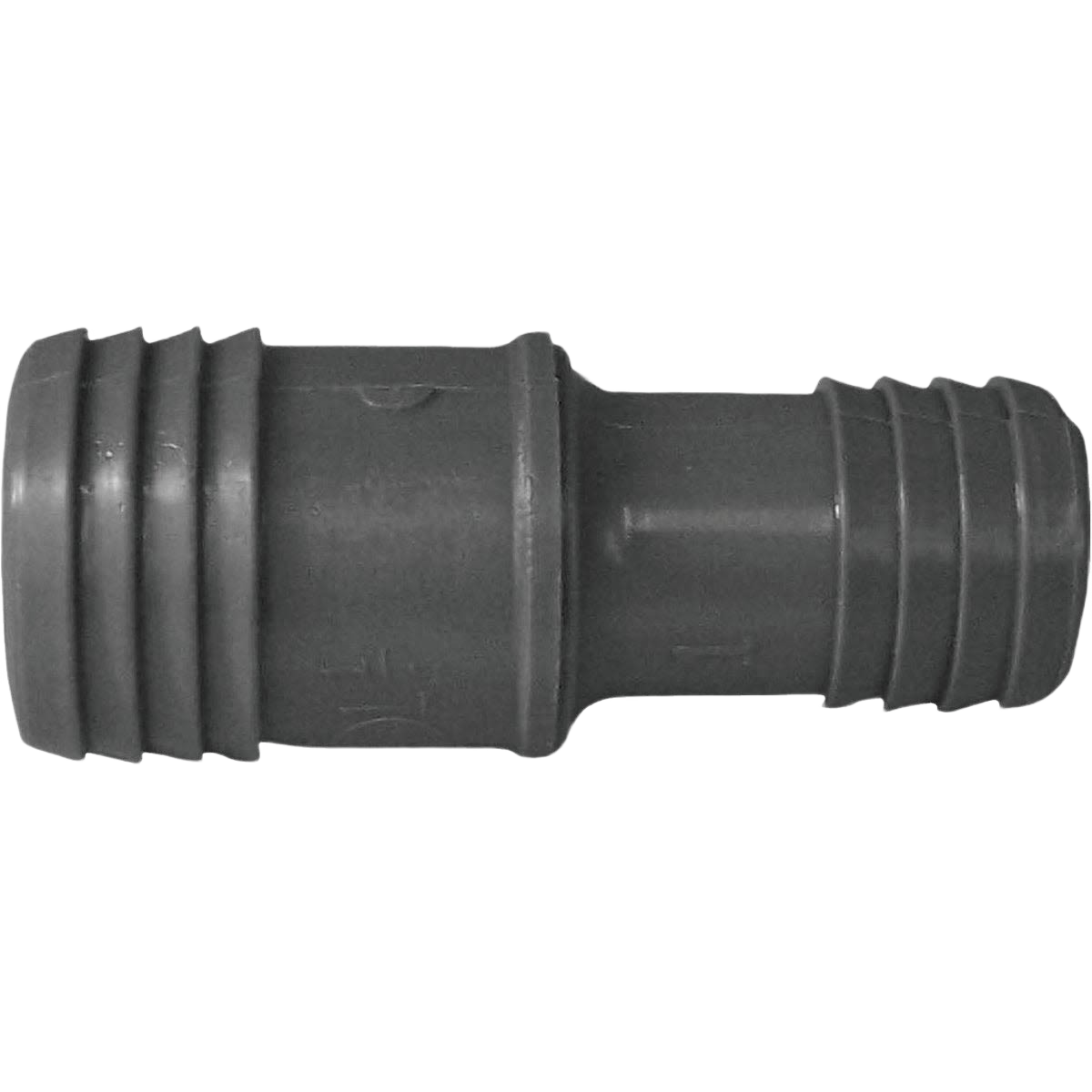 Black polypropylene reducing insert coupling for polyethylene pipes in plumbing and pipes fittings collections under $50