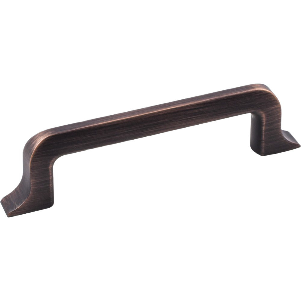 Brushed oil rubbed bronze 96mm cabinet pull with sleek curved edges for hardware and furniture upgrades under $50 category