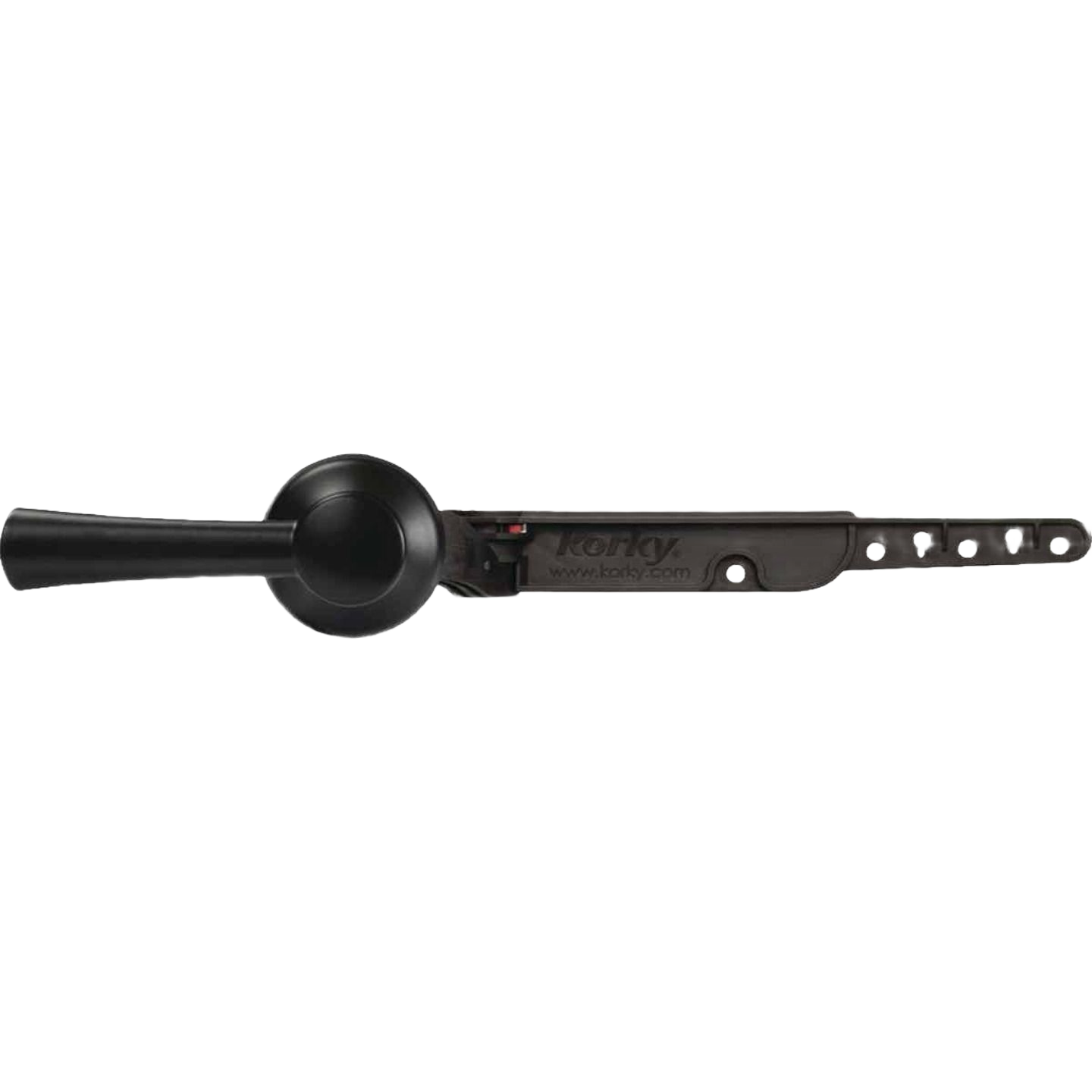 Matte black universal tank lever with ergonomic handle designed for home improvement and plumbing tools use