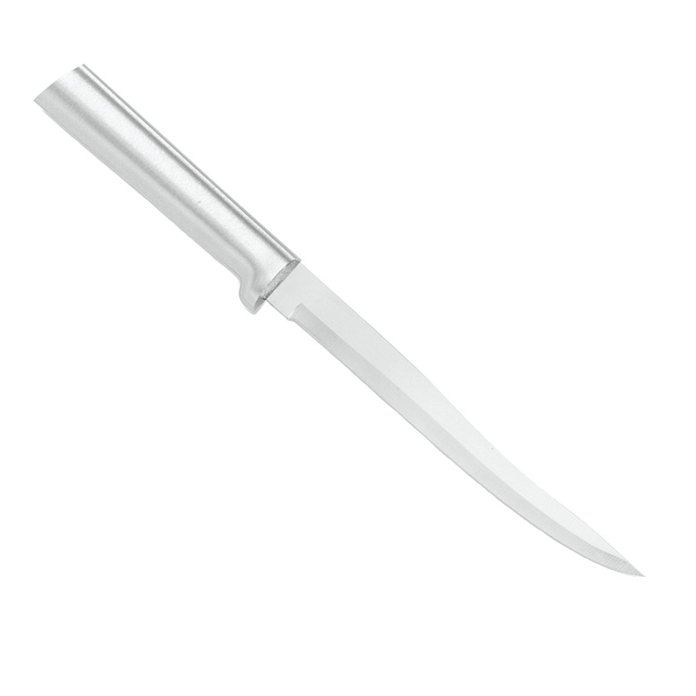 Slim stainless steel boning knife with full tang and smooth handle from kitchenware and cooking utensils collection