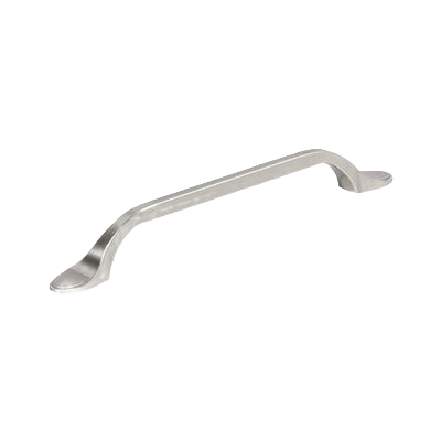 Satin nickel cabinet pull with curved ends for hardware and furniture accessories in Under $50 collections