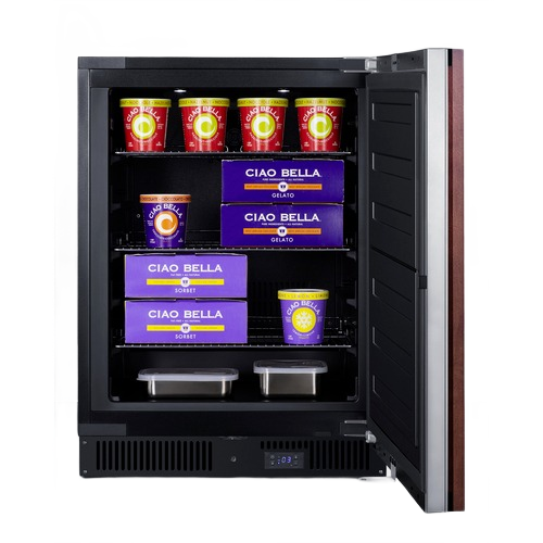 Built-in all-freezer with digital temperature display and organized shelves in Refrigerators and Appliances collections
