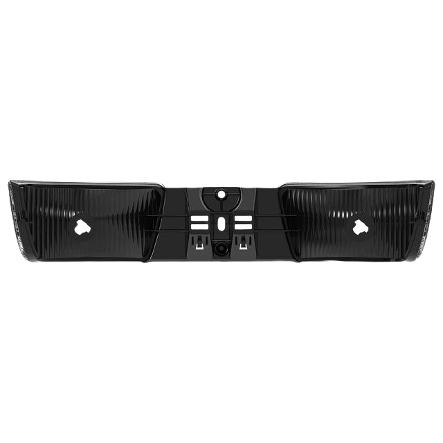 Black front headlight housing with textured lenses for John Deere equipment in automotive parts and tools collections