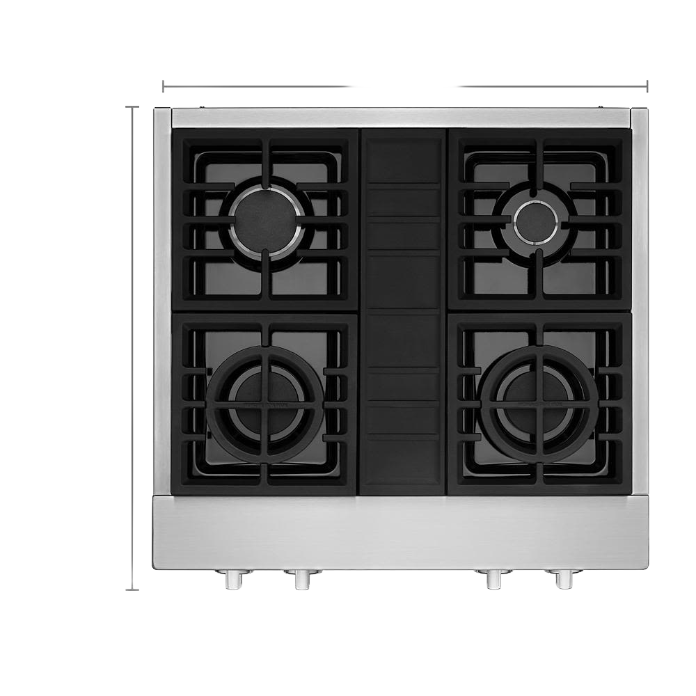 KitchenAid® 30'' 4-Burner Commercial-Style Gas Rangetop