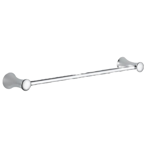 Chrome finish towel bar with sleek modern design measuring 18 inches for home improvement and bathroom organization