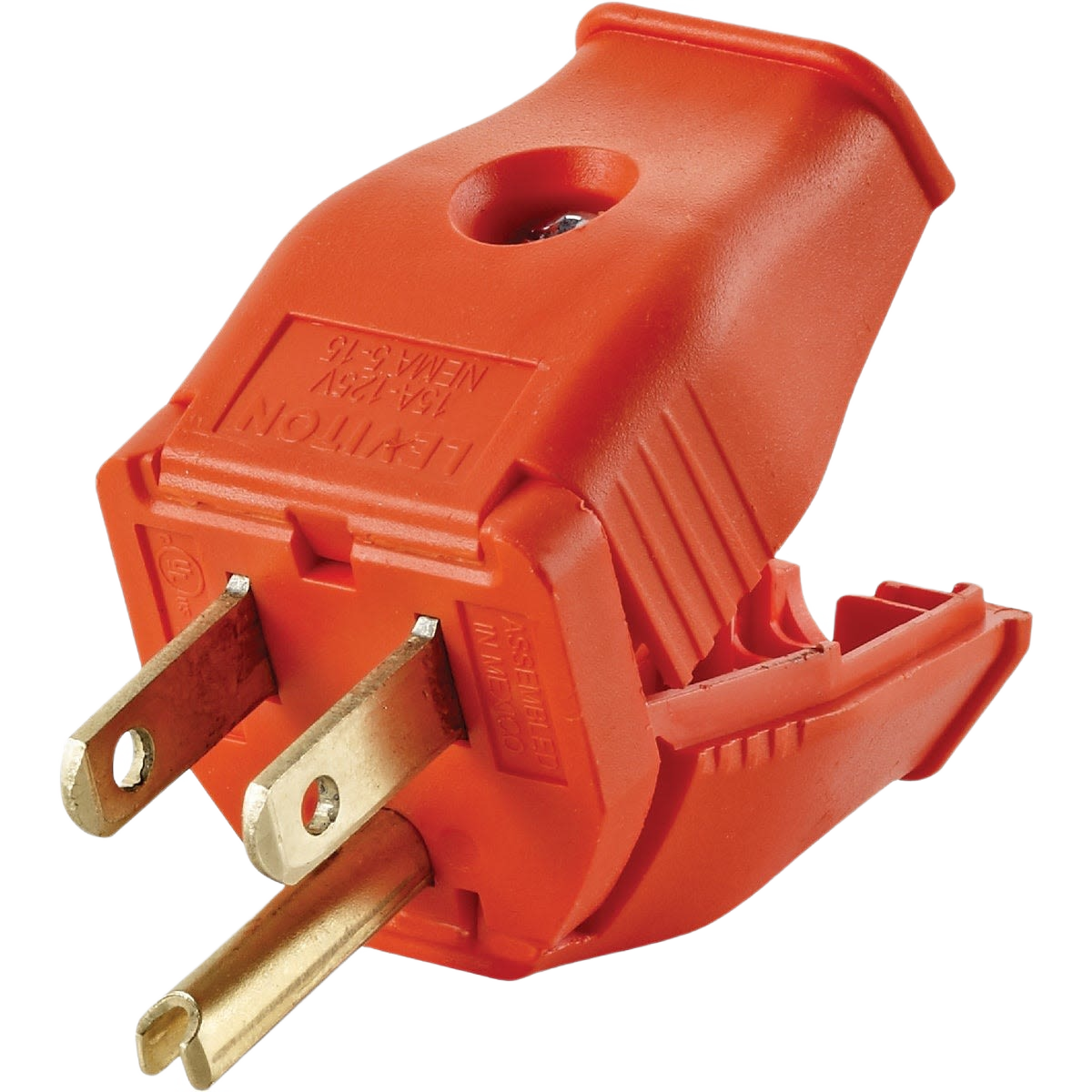 Orange clamp-tight cord plug for electrical wiring and home improvement under $50 and wire collections