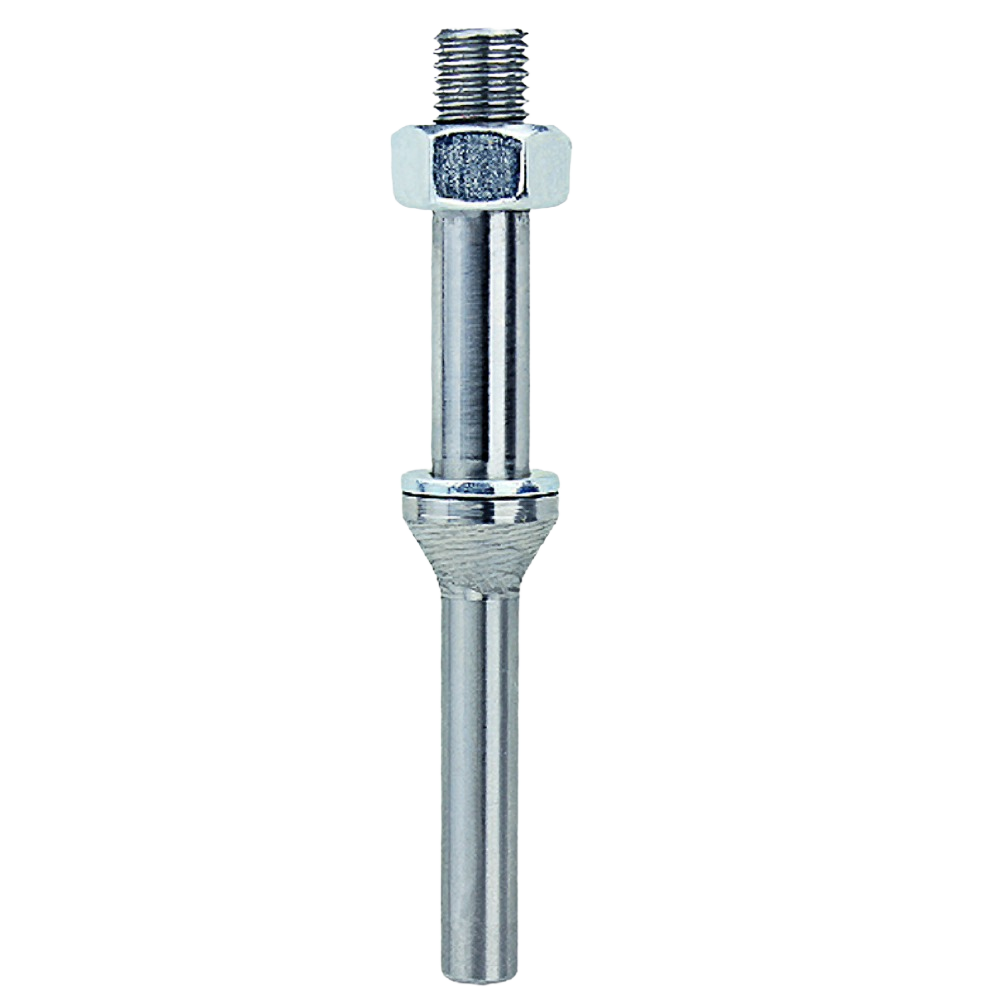 Steel slotting cutter arbor with threaded shaft and hex nut for tool accessories and power tool use collections