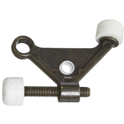 Antique brass zinc hinge pin door stop with white rubber tips for protecting walls and doors in door accessories collections