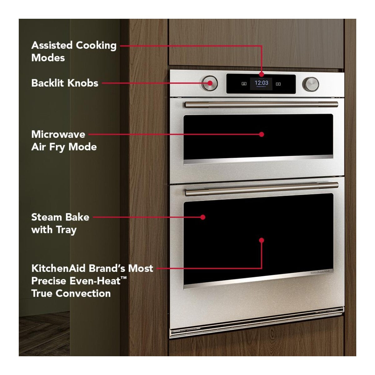 27-inch Smart Electric Combo Wall Oven with Assisted Cooking Modes - PrintShield™ Finish