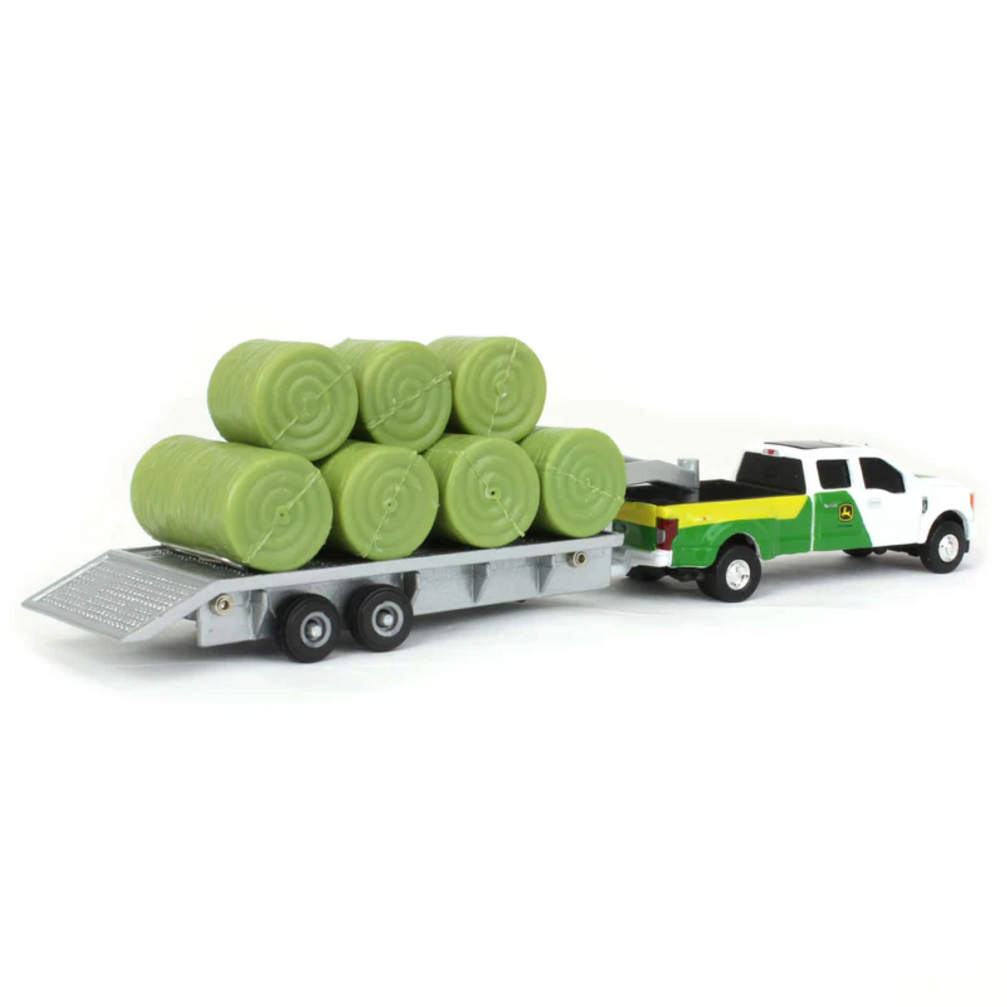 ERTL 1:64 John Deere Pickup And Trailer Round Bales