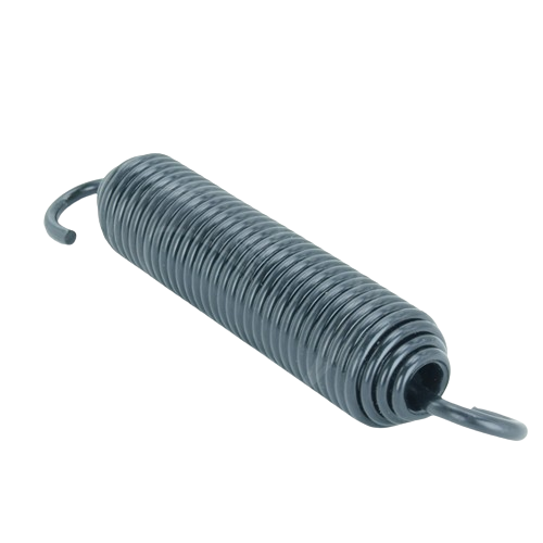 Coiled metal extension spring with hooks on both ends for John Deere parts and hardware repair tasks