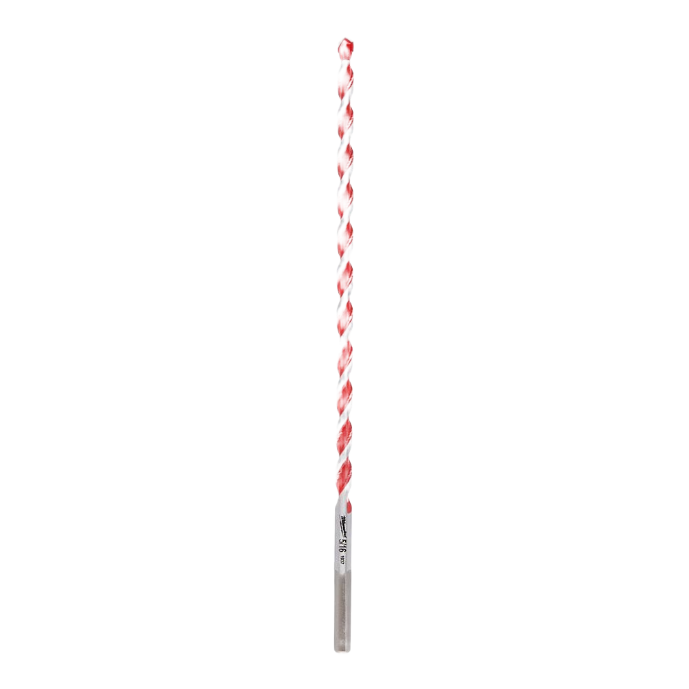 Red and silver carbide-tipped hammer drill bit for concrete and masonry in tool accessories and drill bits collections under $50