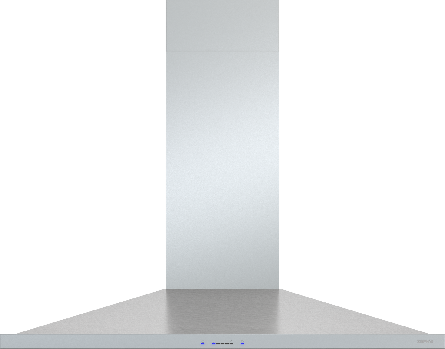 90cm stainless steel chimney style range hood with LED lighting and 600 CFM blower for kitchen ventilation