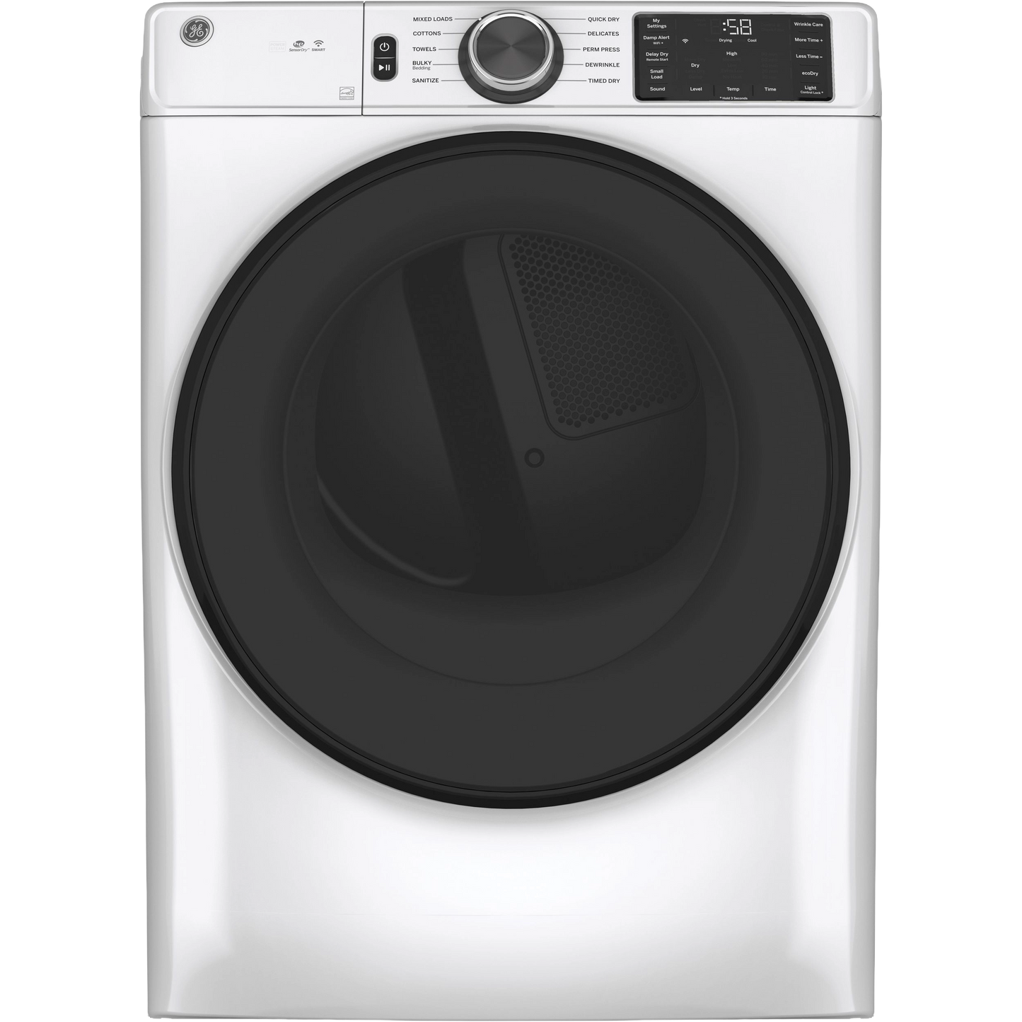 GE® ENERGY STAR® 7.8 cu. ft. Capacity Smart Front Load Electric Dryer with Sanitize Cycle