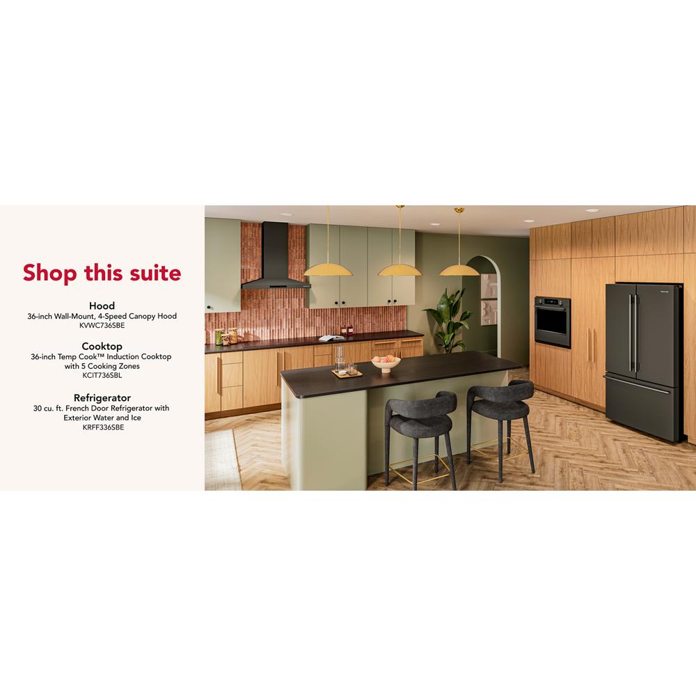 30-inch Smart Electric Single Wall Oven with Intelligent Cooking Camera - Black Ore