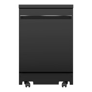 GE® ENERGY STAR® 24" Stainless Steel Interior Portable Dishwasher with Sanitize Cycle