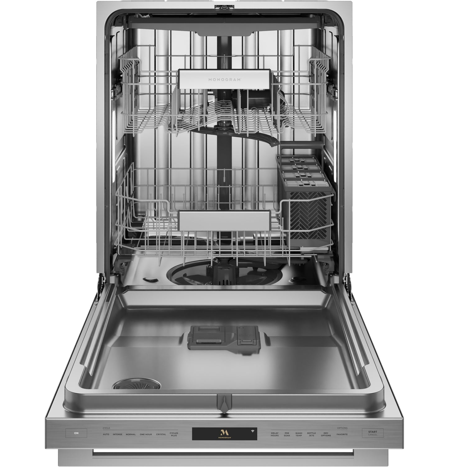 Open stainless steel fully integrated built-in dishwasher with adjustable racks in Dishwashers and Kitchen & Kitchenware collections