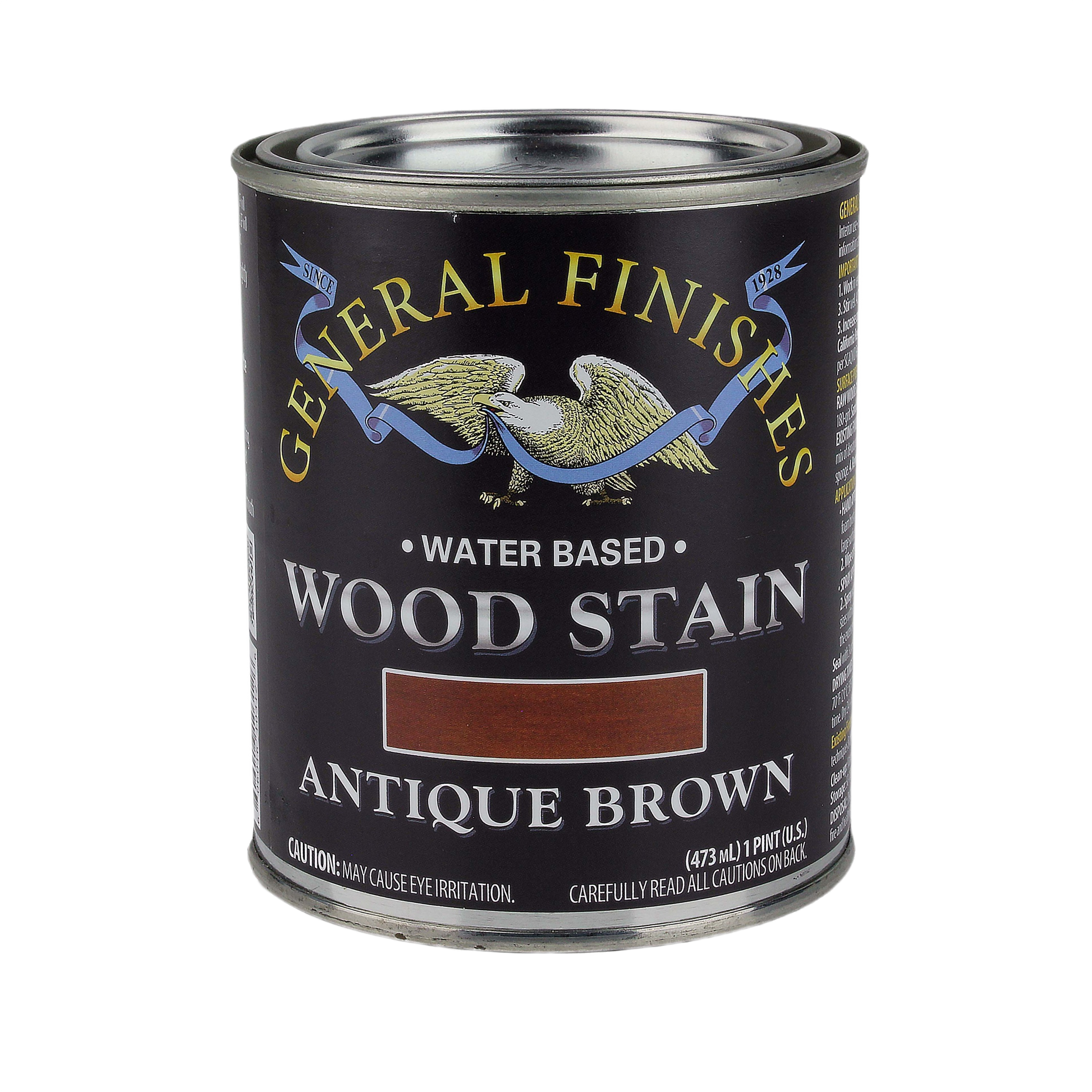Can of water-based antique brown wood stain for interior wood finishing in stains and sealers collection under $50
