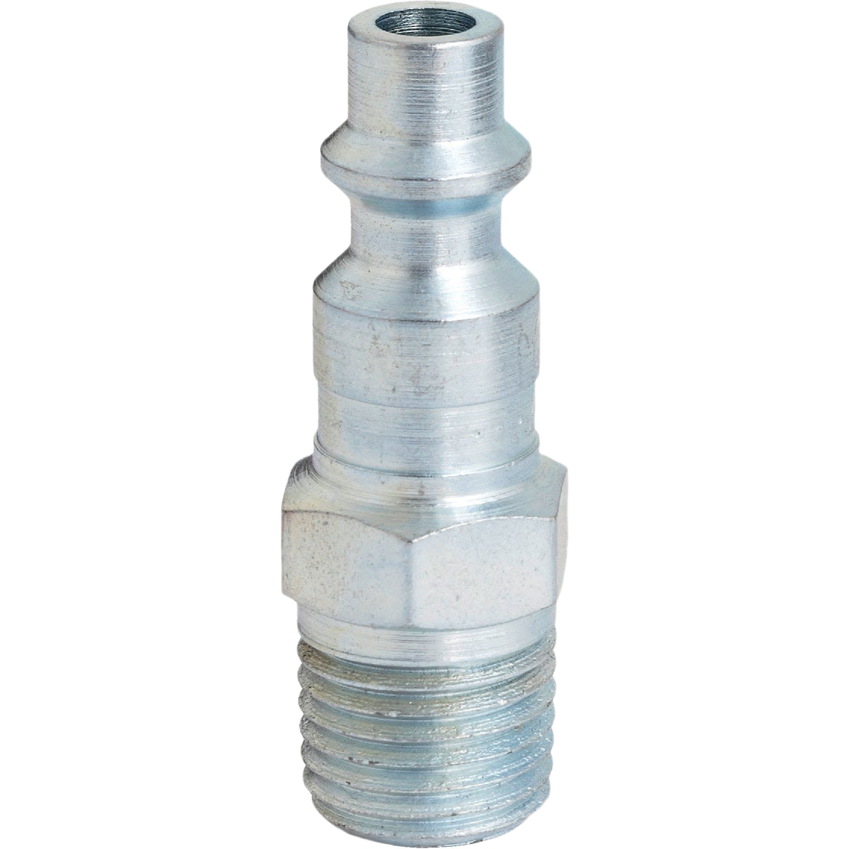 Hardened steel Milton M-Style plug with rust-resistant plating for air tools and home improvement projects under $50