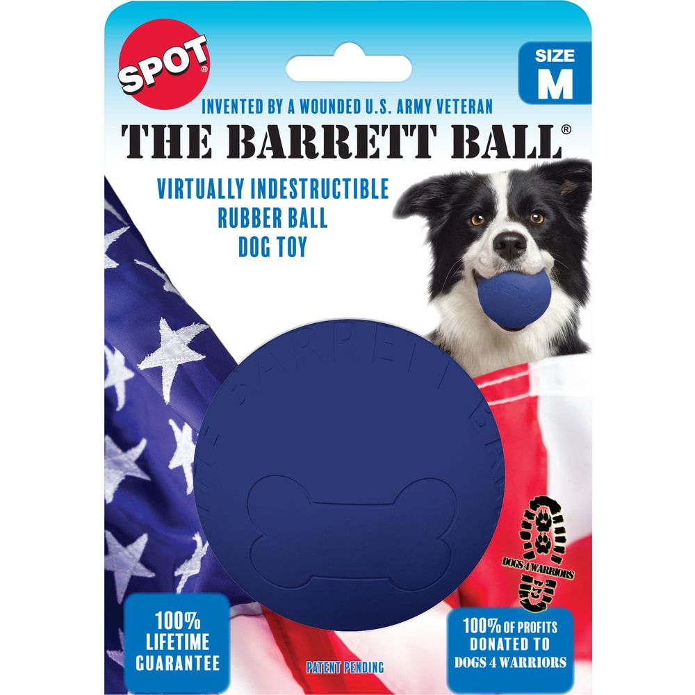 Blue durable rubber dog ball designed for tough play, part of dog toys and pet supplies under $50 collection