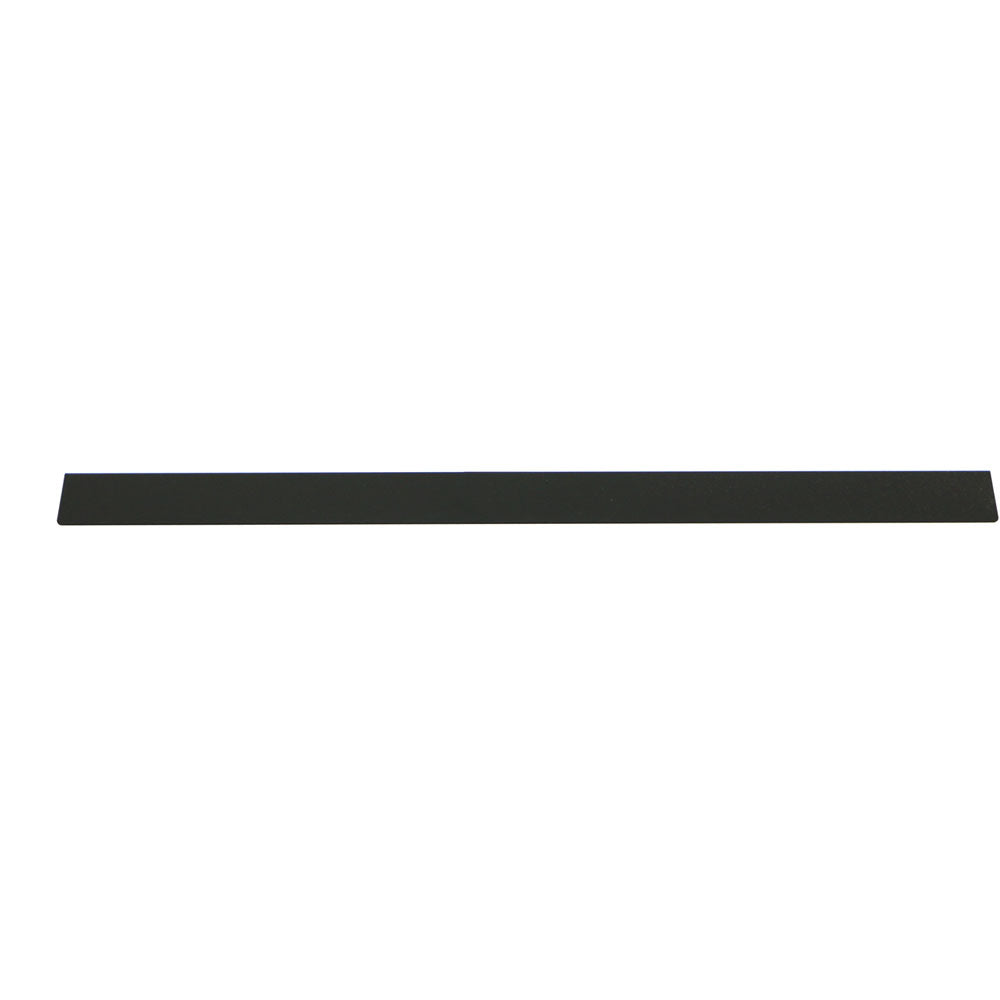Slim black flush mount deflector vent designed for kitchen microwave drawer installation and ventilation.